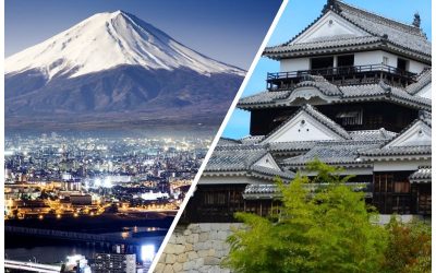 CAPITALES DE JAPÓN CON MONTE FUJI